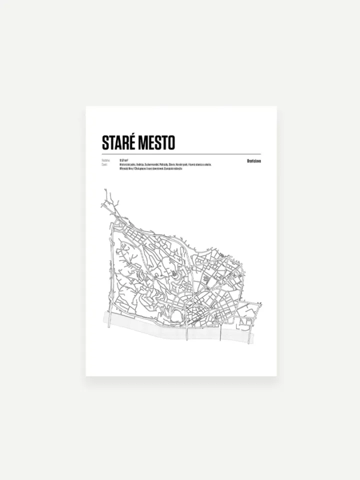 Mapa Starého Mesta / Bratislava