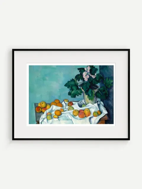 Zátišie s jablkami a prvosienkou, Paul Cézanne, c.1890