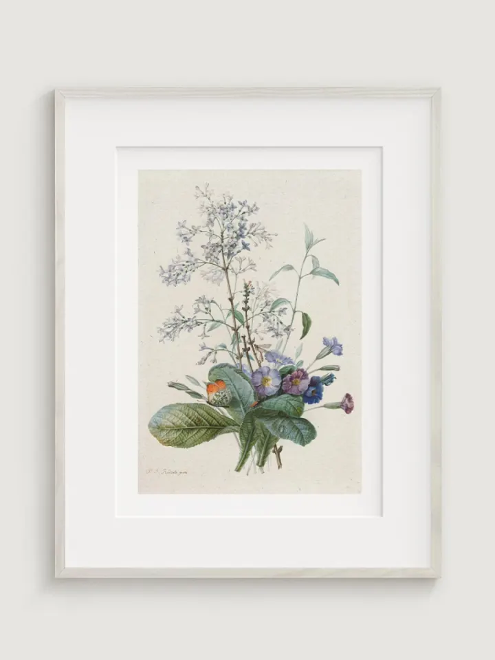 Kytica kvetov s hmyzom, Pierre Joseph Redouté, ca. 1759-1840