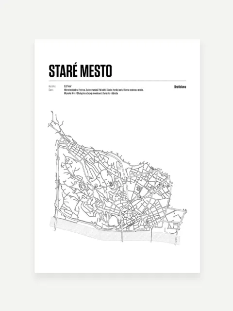 Mapa Starého Mesta / Bratislava