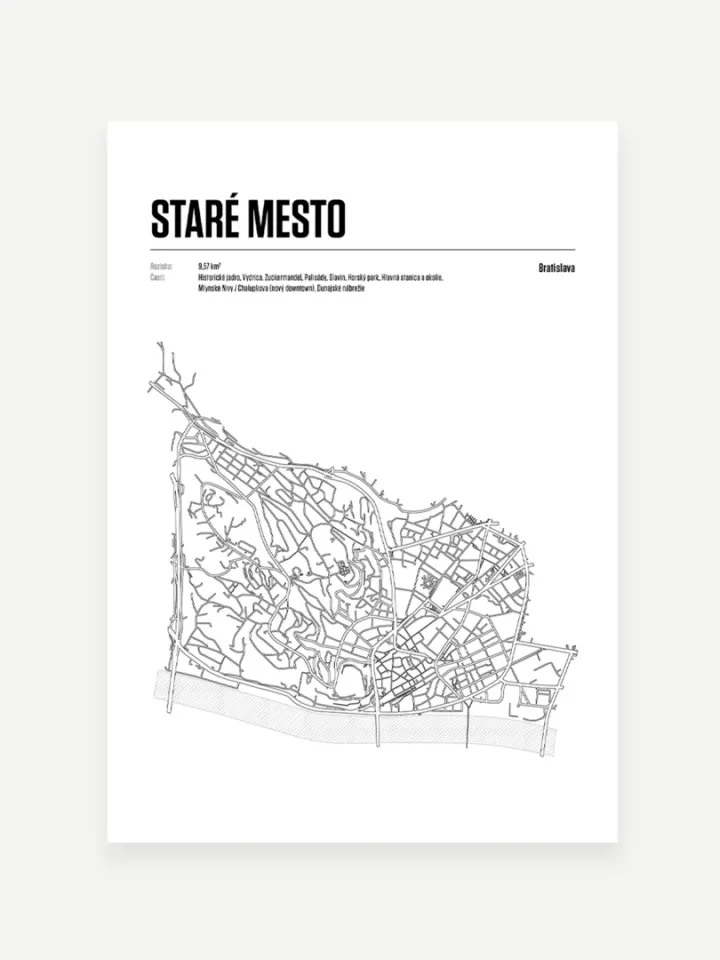 Mapa Starého Mesta / Bratislava