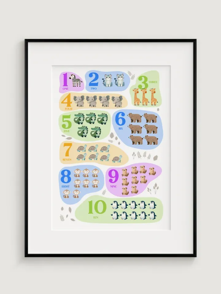 Cute Animal Numbers Čísla