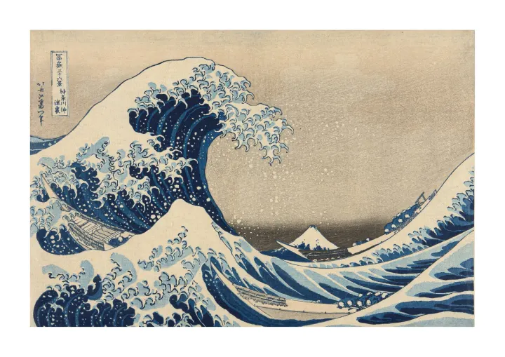 Veľká vlna pri Kanagawe, Katsushika Hokusai, ca. 1830–32