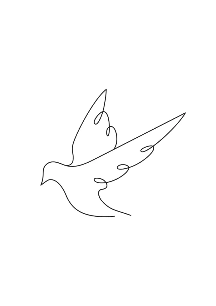 Minimalistická Holubica